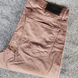 men's PAIGE Pants Japanese Twill Normandie tobacco Brown stretch‎ 5 pocket 31x34